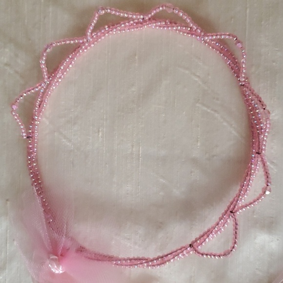 ๐4/$25 Girls Princess Beaded Tiara - Pink Iridescent - Picture 9 of 11